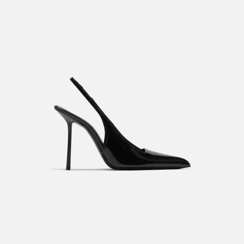 Saint Laurent Kiss Slingback Cuir Vernic Grupy Noir - Black sold by Kith