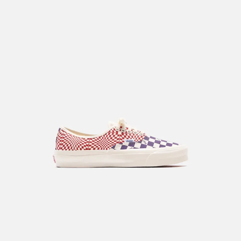 Vans OG Authentic LX - Logo Check / Indigo / Racing Red sold by Kith