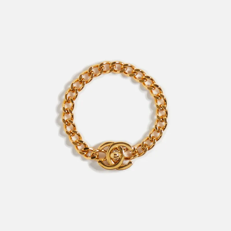 WGACA x Chanel Turnlock Bracelet - Gold sold by Kith