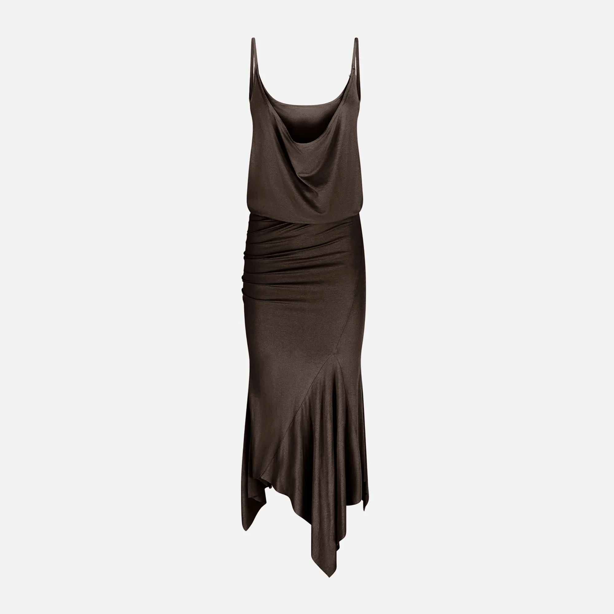 The Attico Midi Dress - Dark Brown sold by Kith