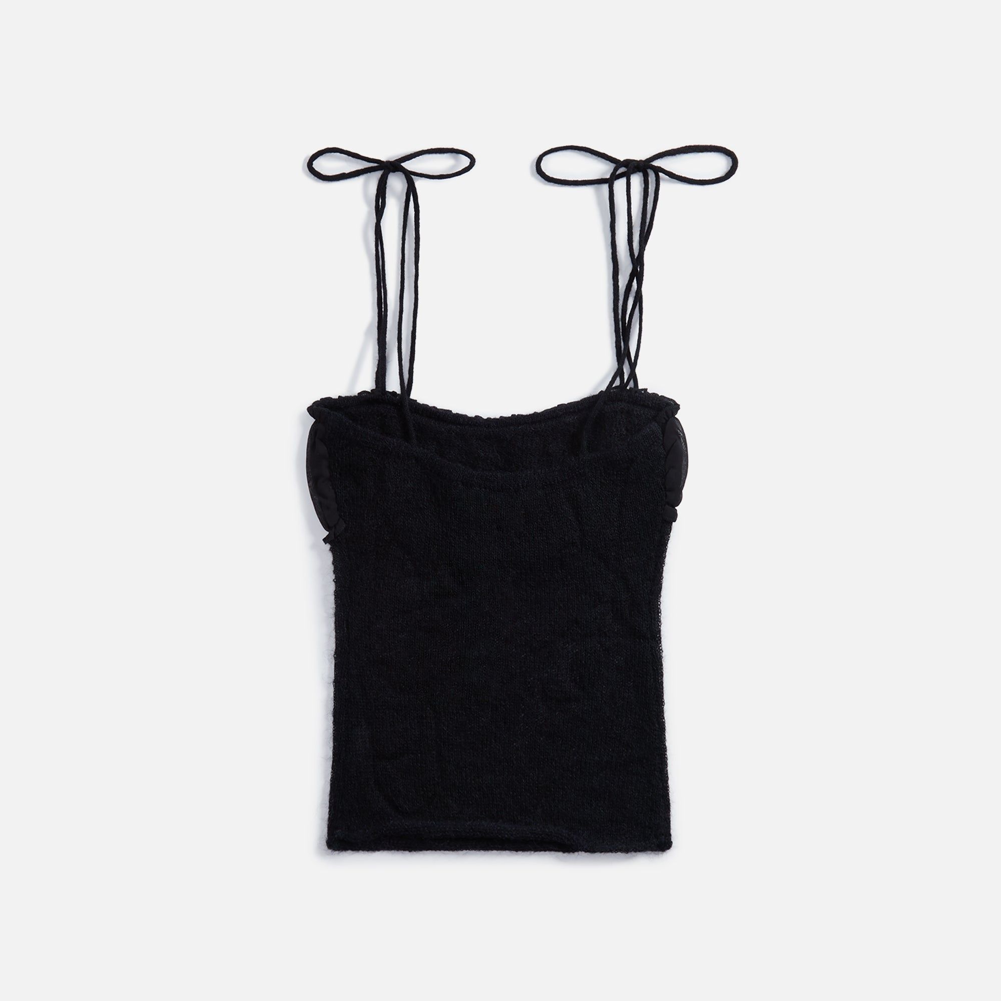 GUIZIO Ruched Chiffon Knit Tank - Black sold by Kith product image thumbnail 2
