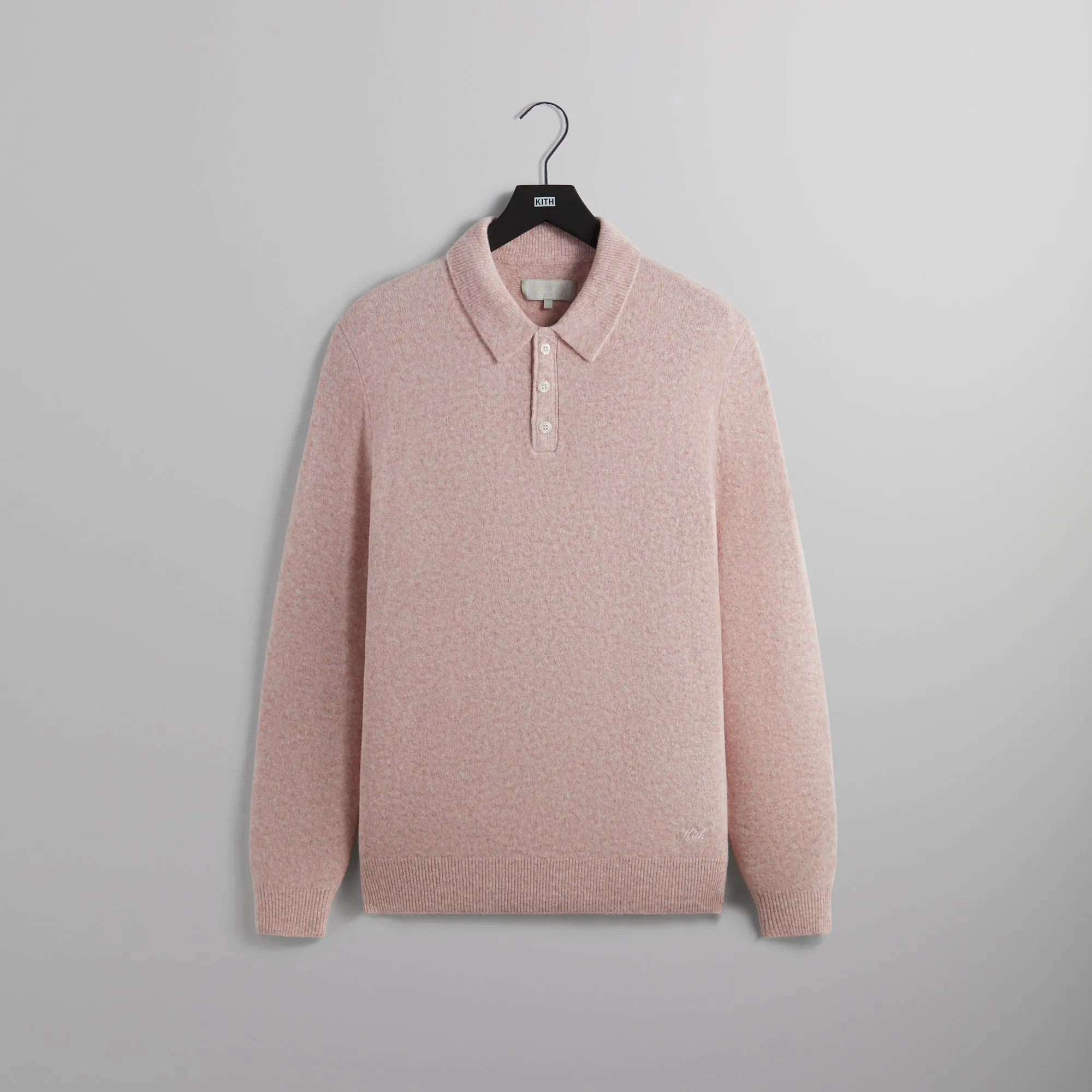 Kith Boucle Harmon Rugby Pullover Sweater - French Pink sold by Kith