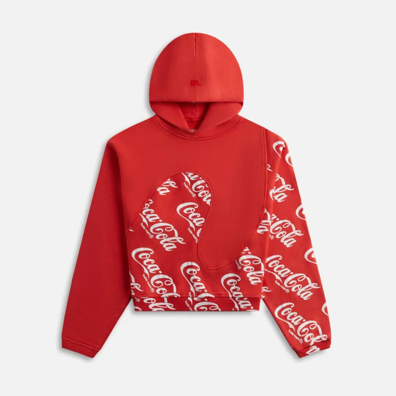 ERL Coca Cola Swirl Hoodie - Red made by Kith