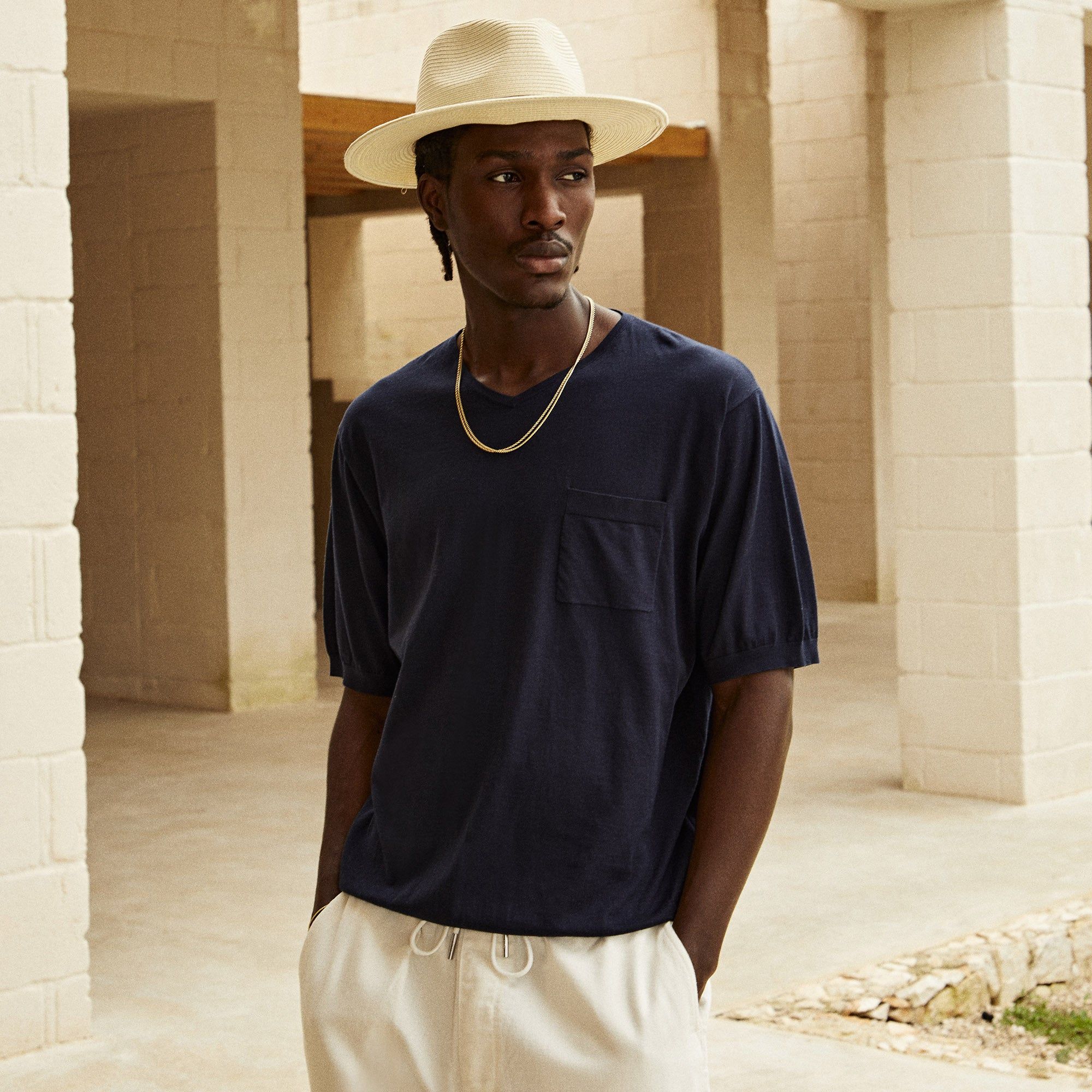 Kith Sylvan Knit V-Neck Tee - Nocturnal sold by Kith product image thumbnail 2