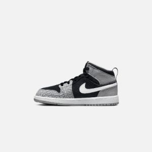 Nike Air Jordan 1 Mid SE - Black / University Red / White / Light Smoke sold by Kith