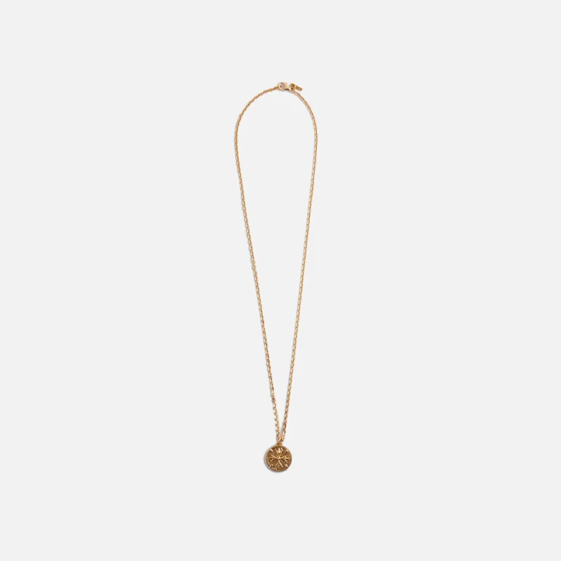 Emanuele Bicocchi Lily Coin Pendant Necklace Large - Gold sold by Kith