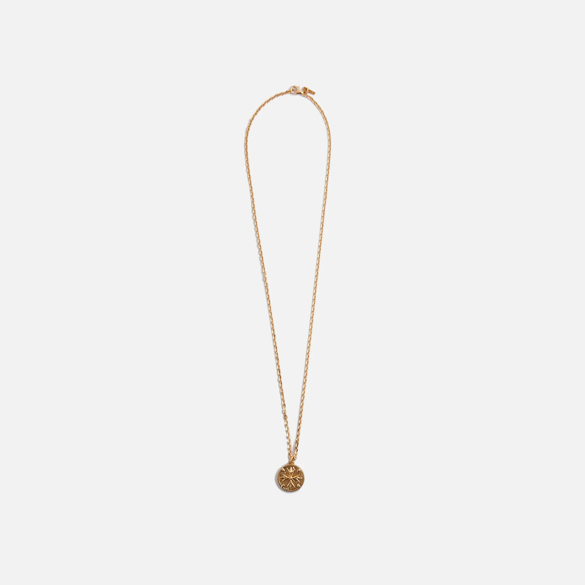 Emanuele Bicocchi Lily Coin Pendant Necklace Large - Gold sold by Kith