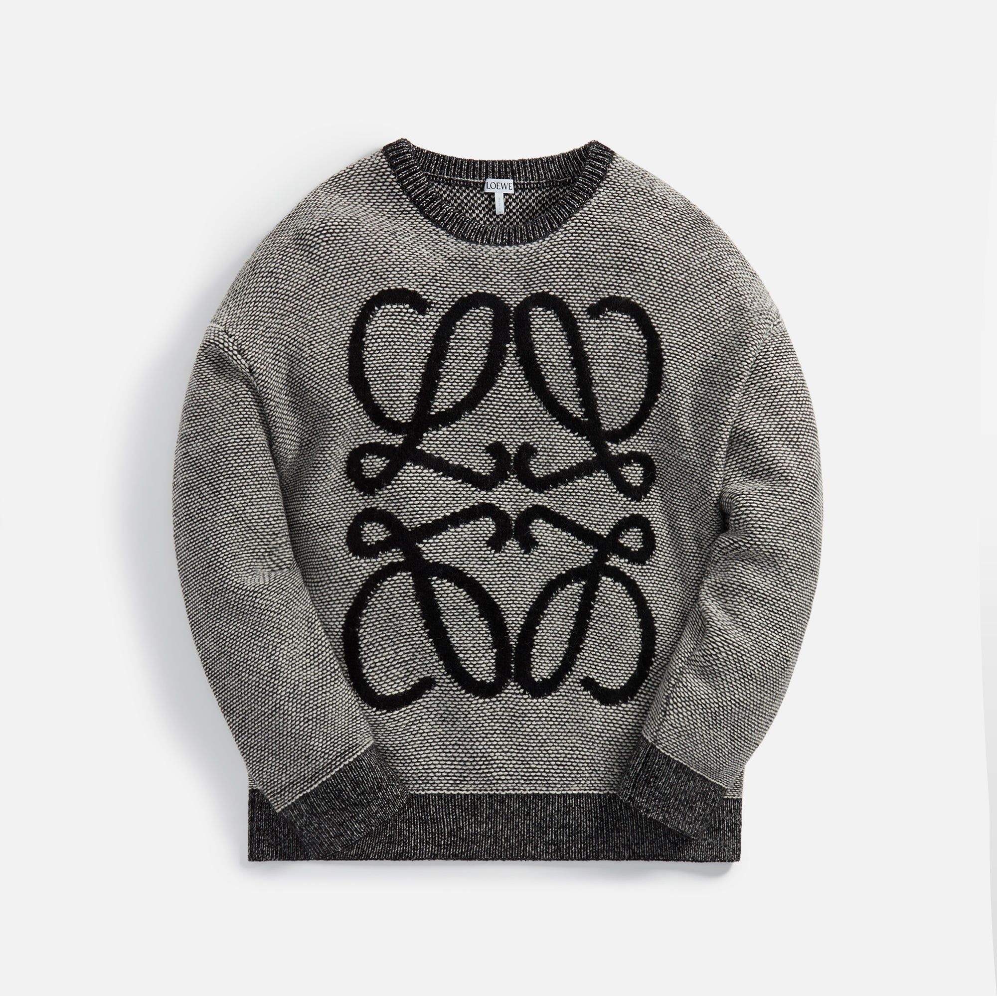 Loewe Anagram Mouline Sweater - Black / White sold by Kith