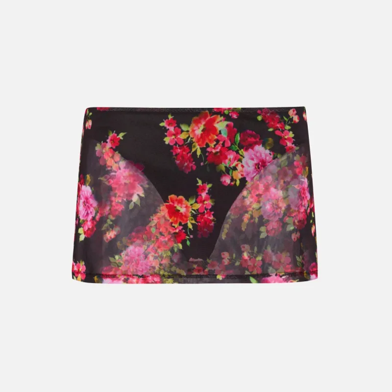 GUIZIO Mesh Micro Mini Skirt - Luna Print sold by Kith