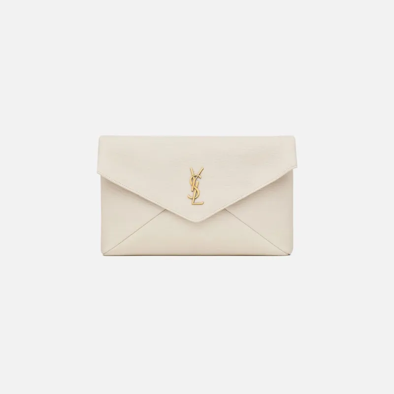 Saint Laurent Large Envelope Pouch - Blanc Vintage sold by Kith