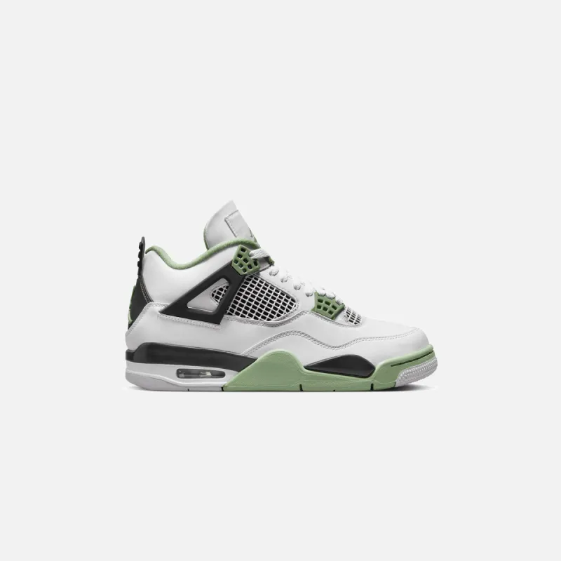 Nike WMNS Air Jordan 4 Retro - White / Seafoam / Dark Ash / Neutral Grey sold by Kith
