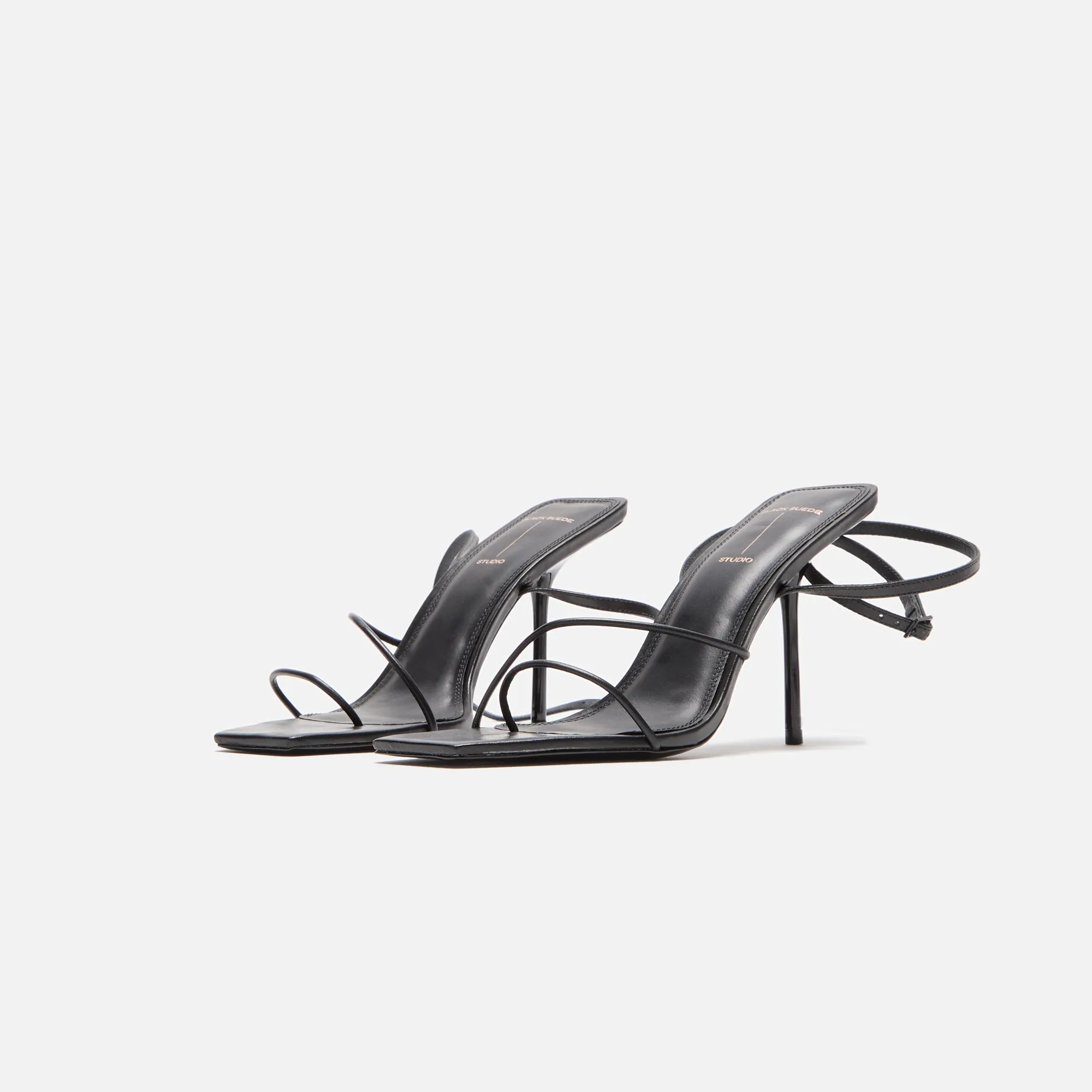 Black Suede Studio Iris 95 Sandal - Black Nappa sold by Kith product image thumbnail 4