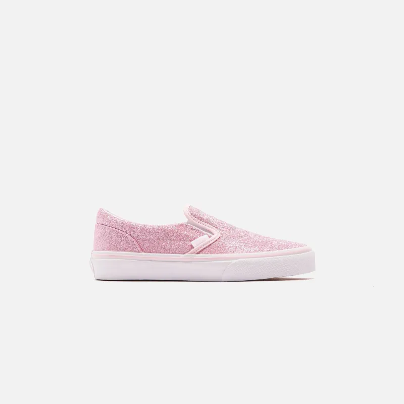 Vans Kids Classic Slip-On - Glitter Blushing Bride / True White sold by Kith