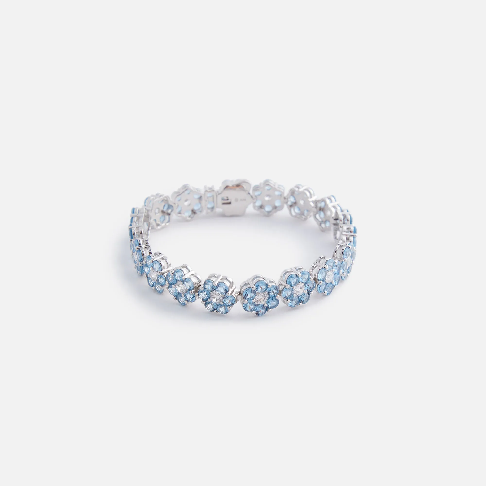 Hatton Labs Daisy Tennis Bracelet S - Silver / Topaz sold by Kith
