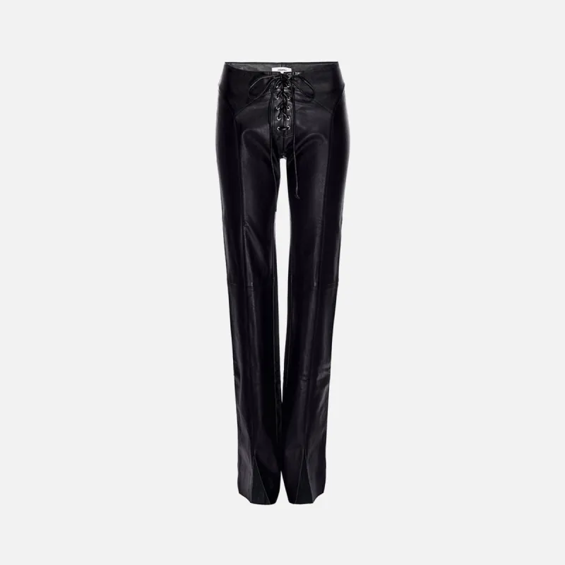 Miaou Element Vegan Leather Pant - Black sold by Kith