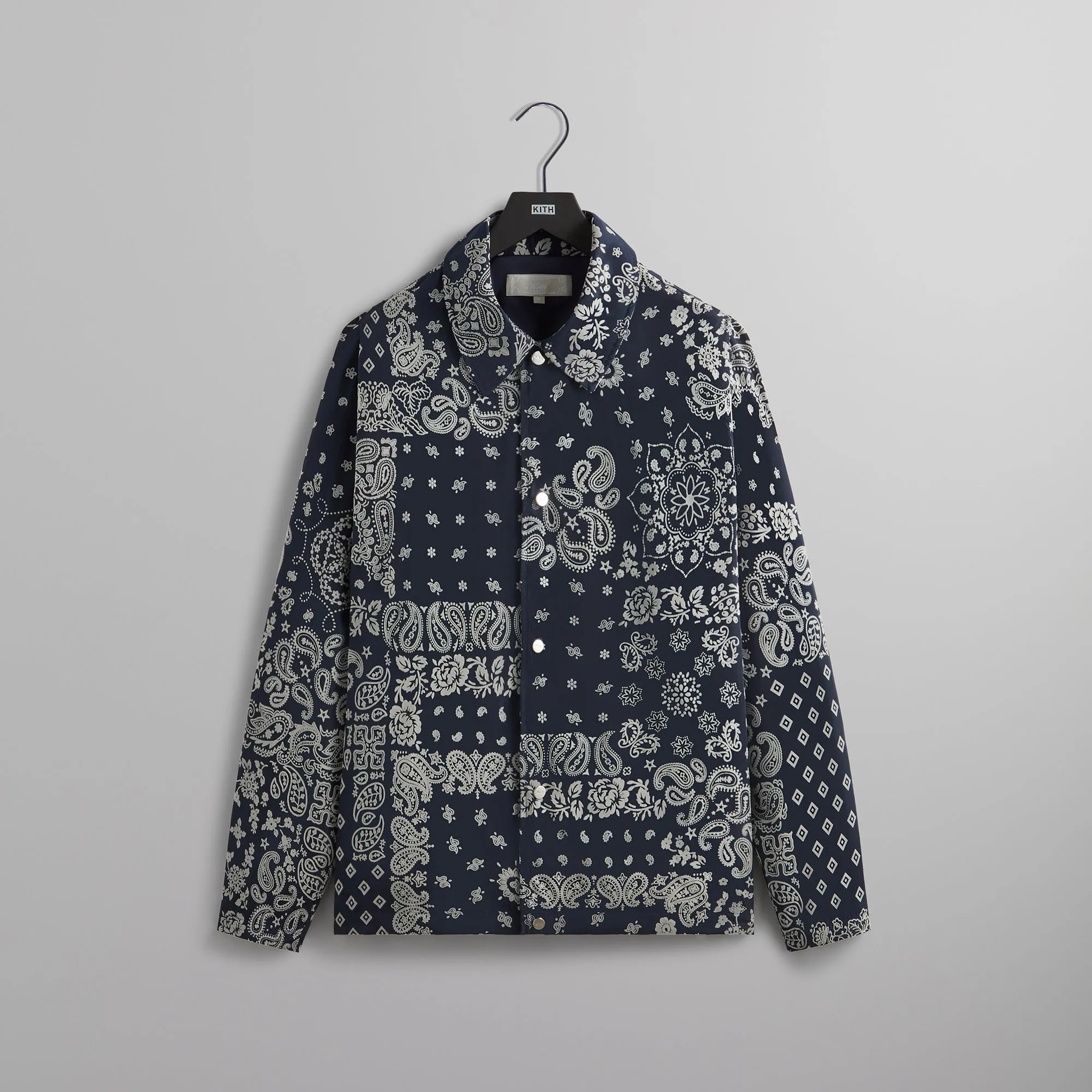 Kith Flocked Deconstructed Bandana Coaches Jacket - Nocturnal sold by Kith