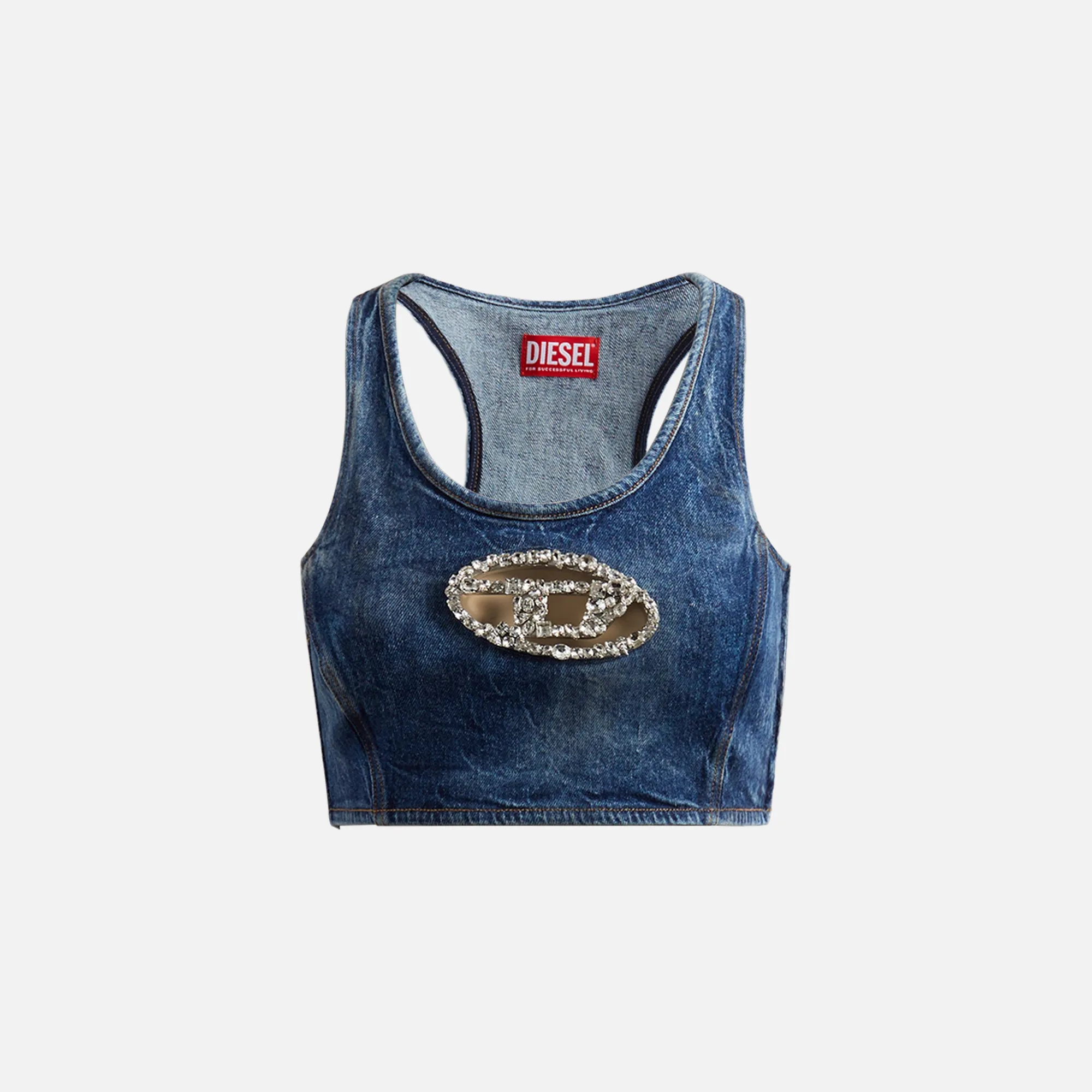 Diesel Crop Top - Blue Crystal sold by Kith