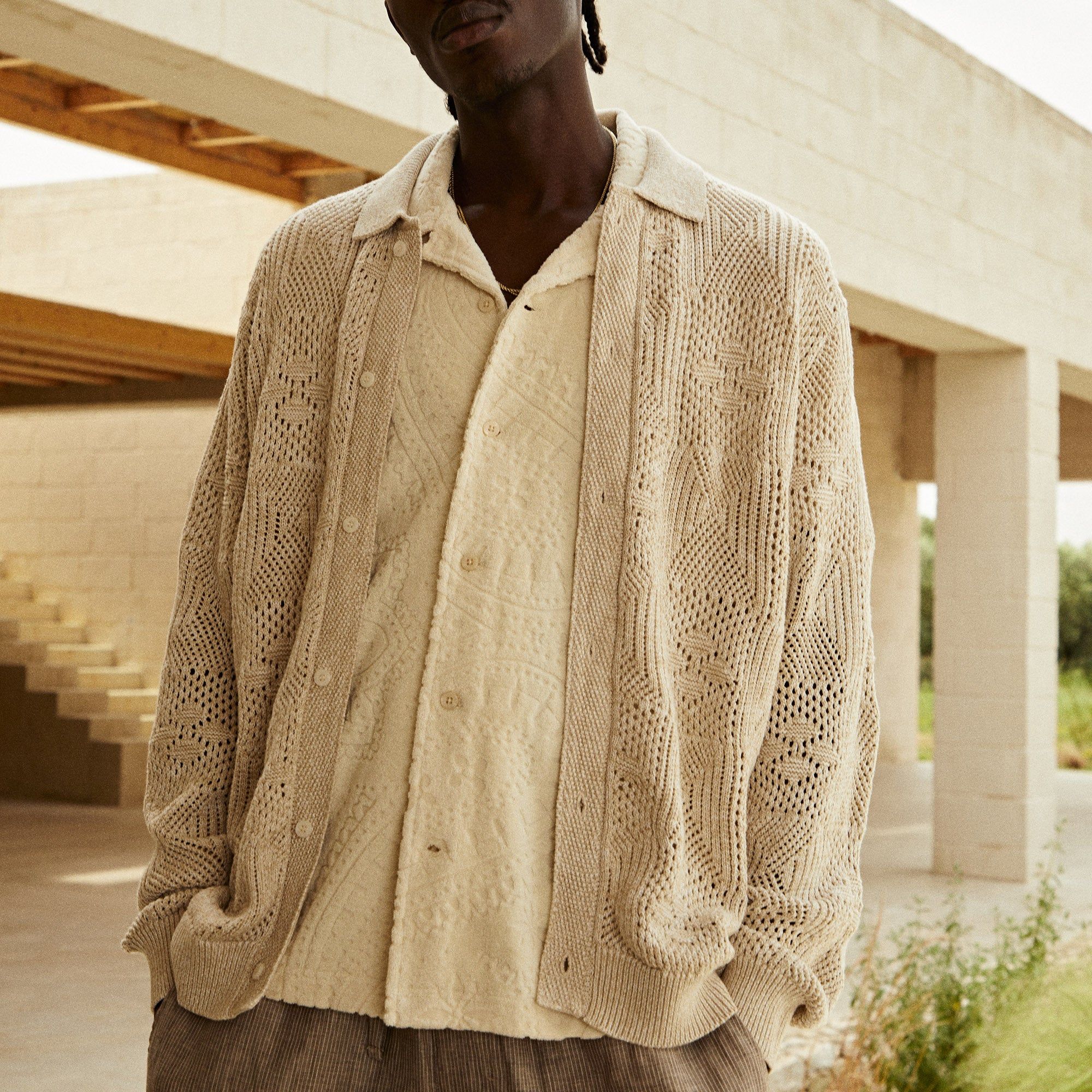 Kith Tilden Crochet Buttondown - Birch sold by Kith product image thumbnail 3