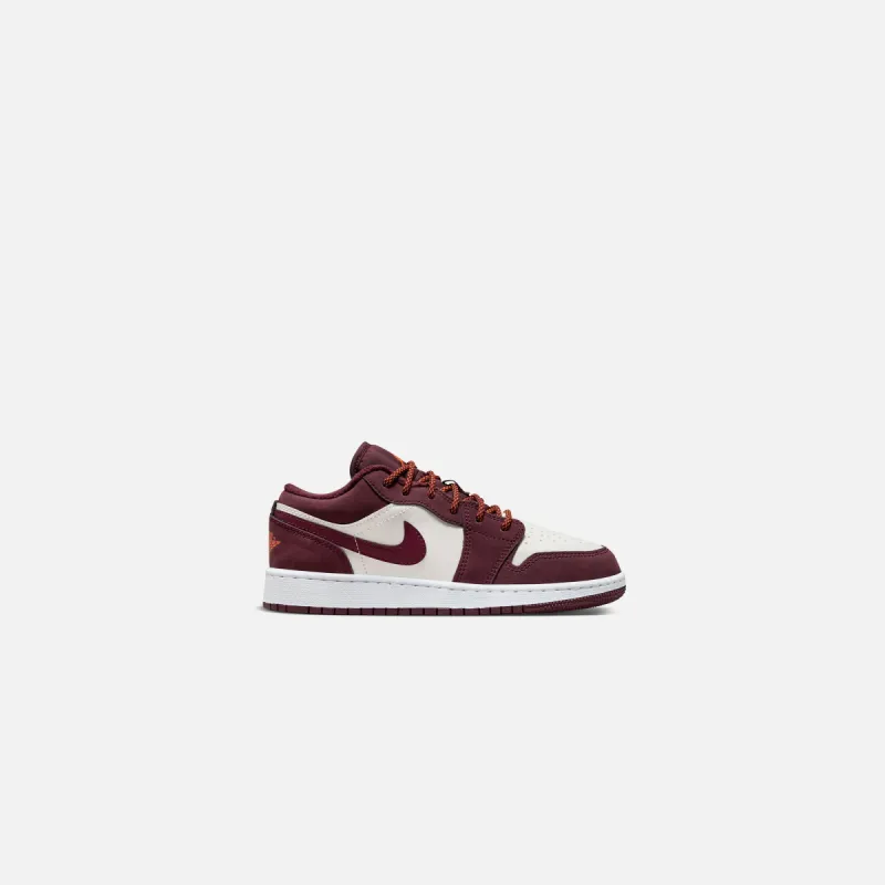 Nike GS Air Jordan 1 Low - Phantom / Night Maroon / Total Orange / White sold by Kith