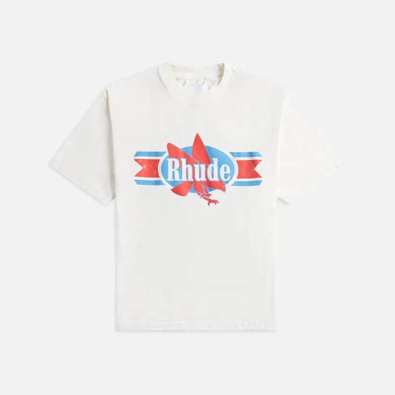 Rhude Chevron Eagle Tee - Vintage White sold by Kith