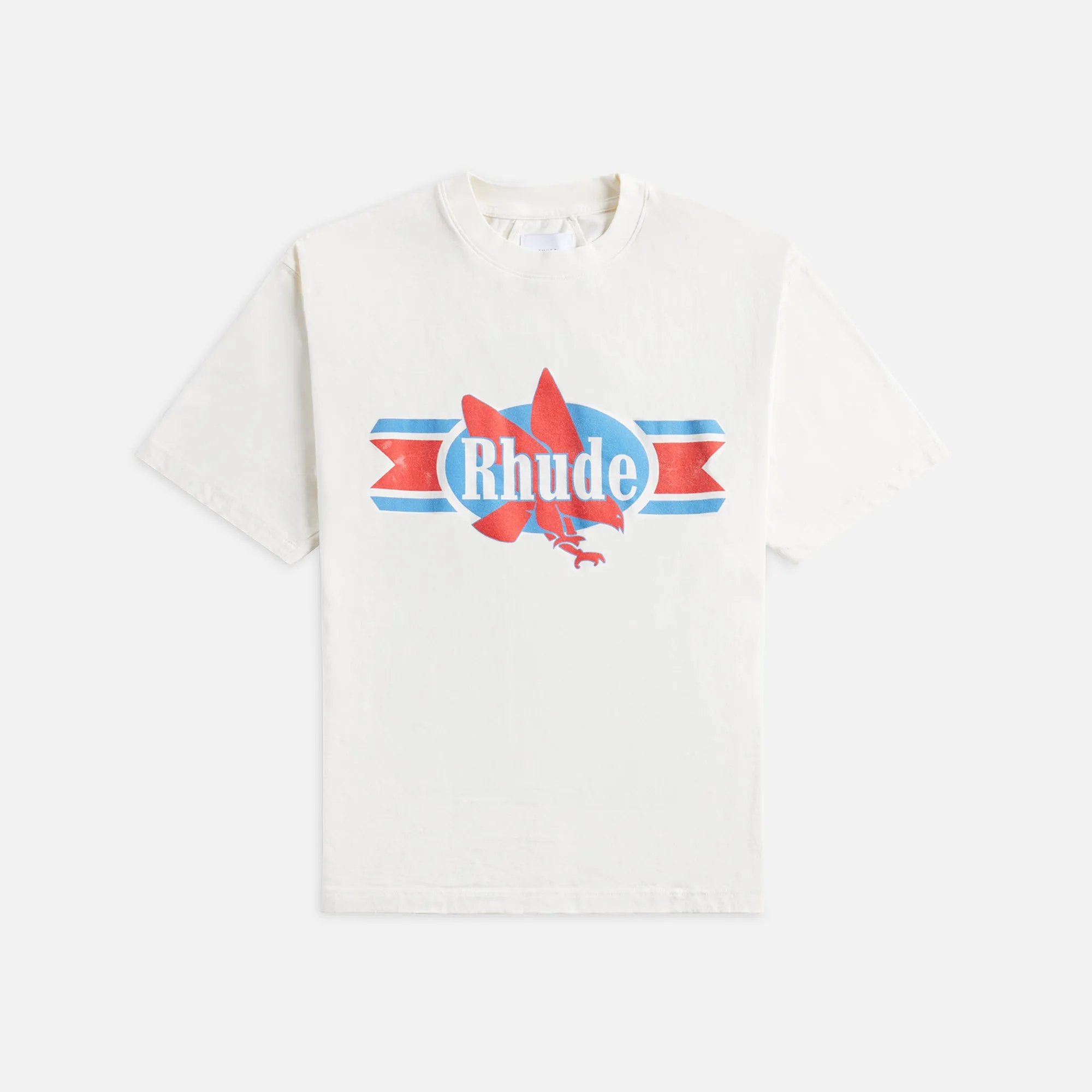 Rhude Chevron Eagle Tee - Vintage White sold by Kith