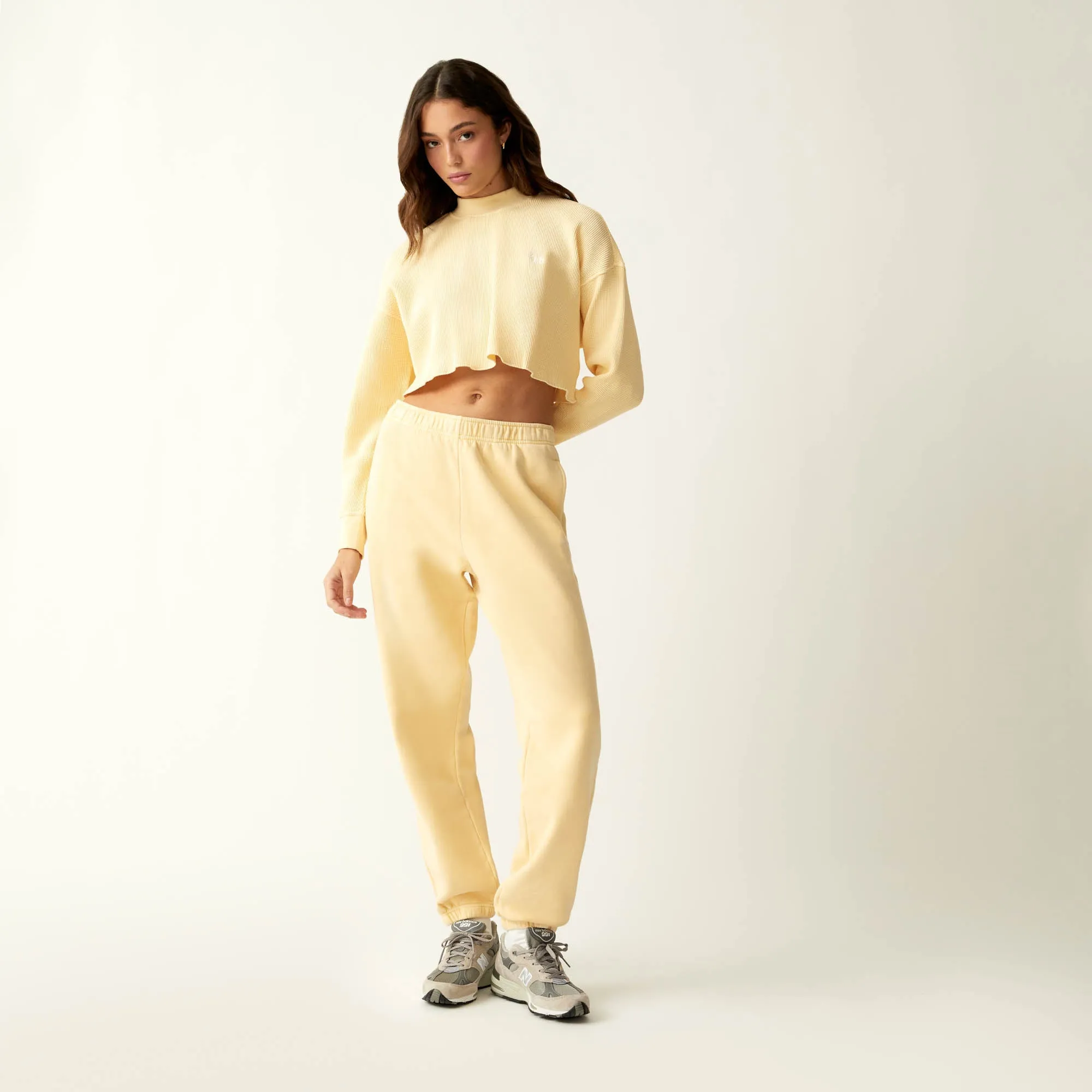 Kith Women Bryden Waffle Long Sleeve - Scone sold by Kith product image thumbnail 3