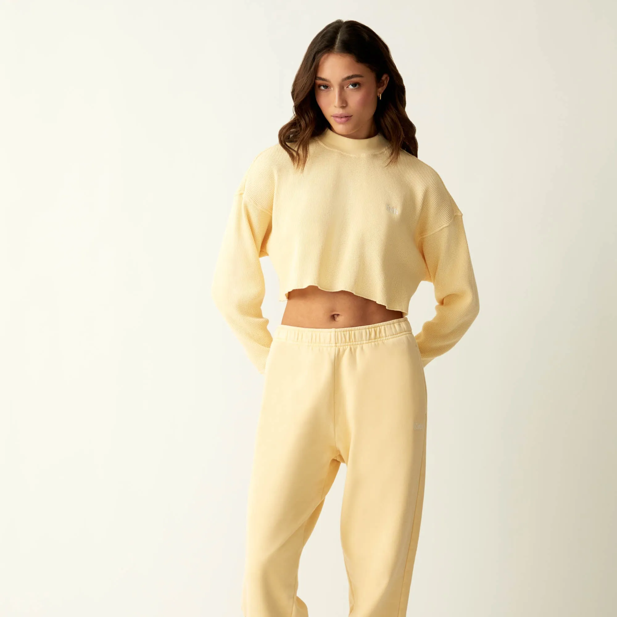 Kith Women Bryden Waffle Long Sleeve - Scone sold by Kith product image thumbnail 2