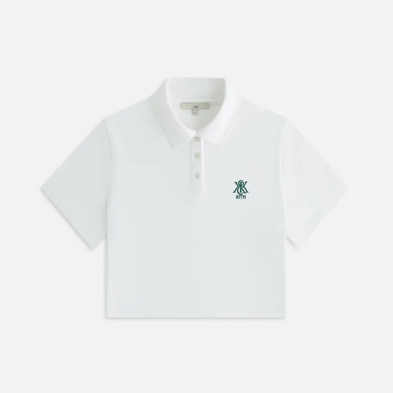 Kith Women Laramie Cropped Polo - White sold by Kith
