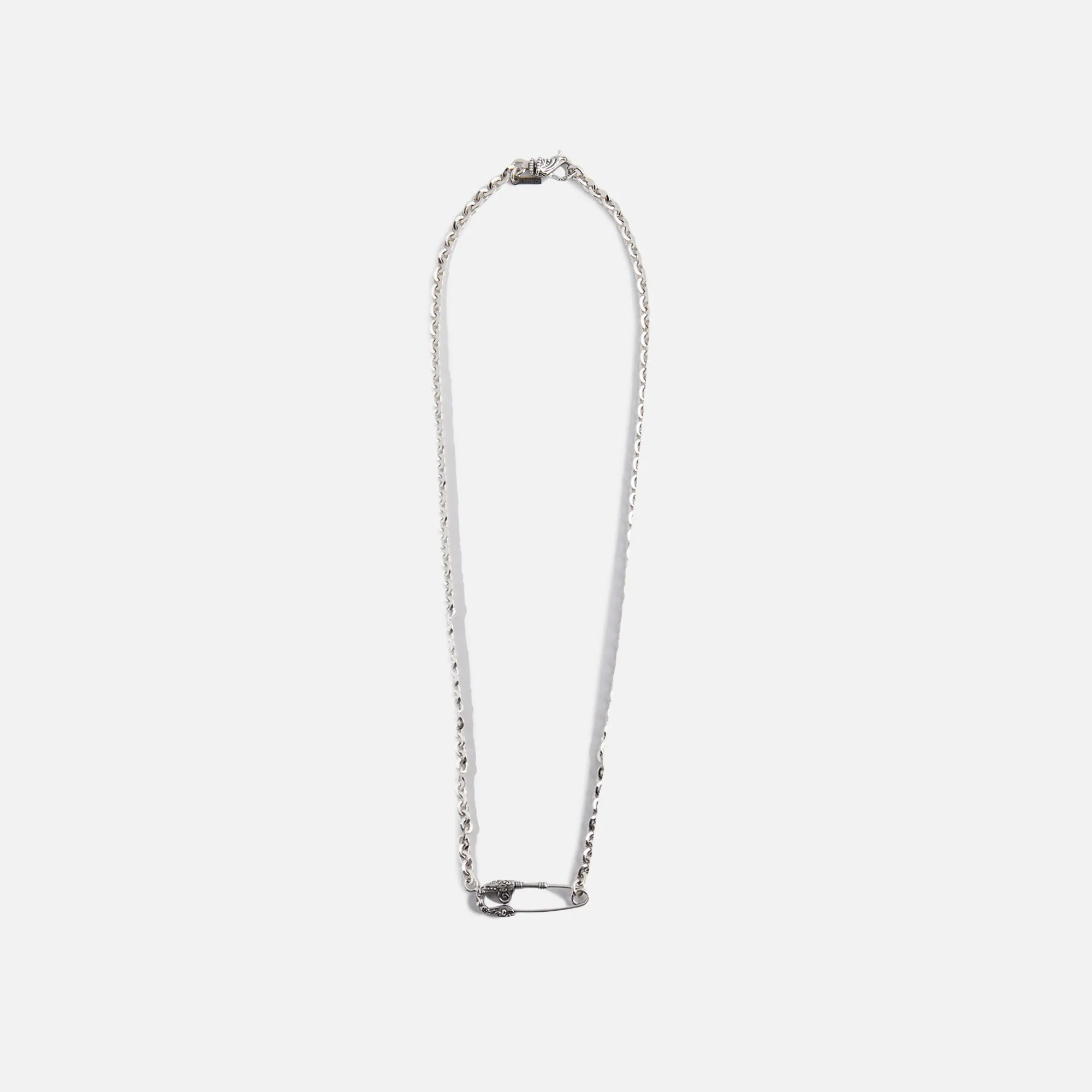 Emanuele Bicocchi Arabesque Safety Pin Necklace Large - Silver sold by Kith