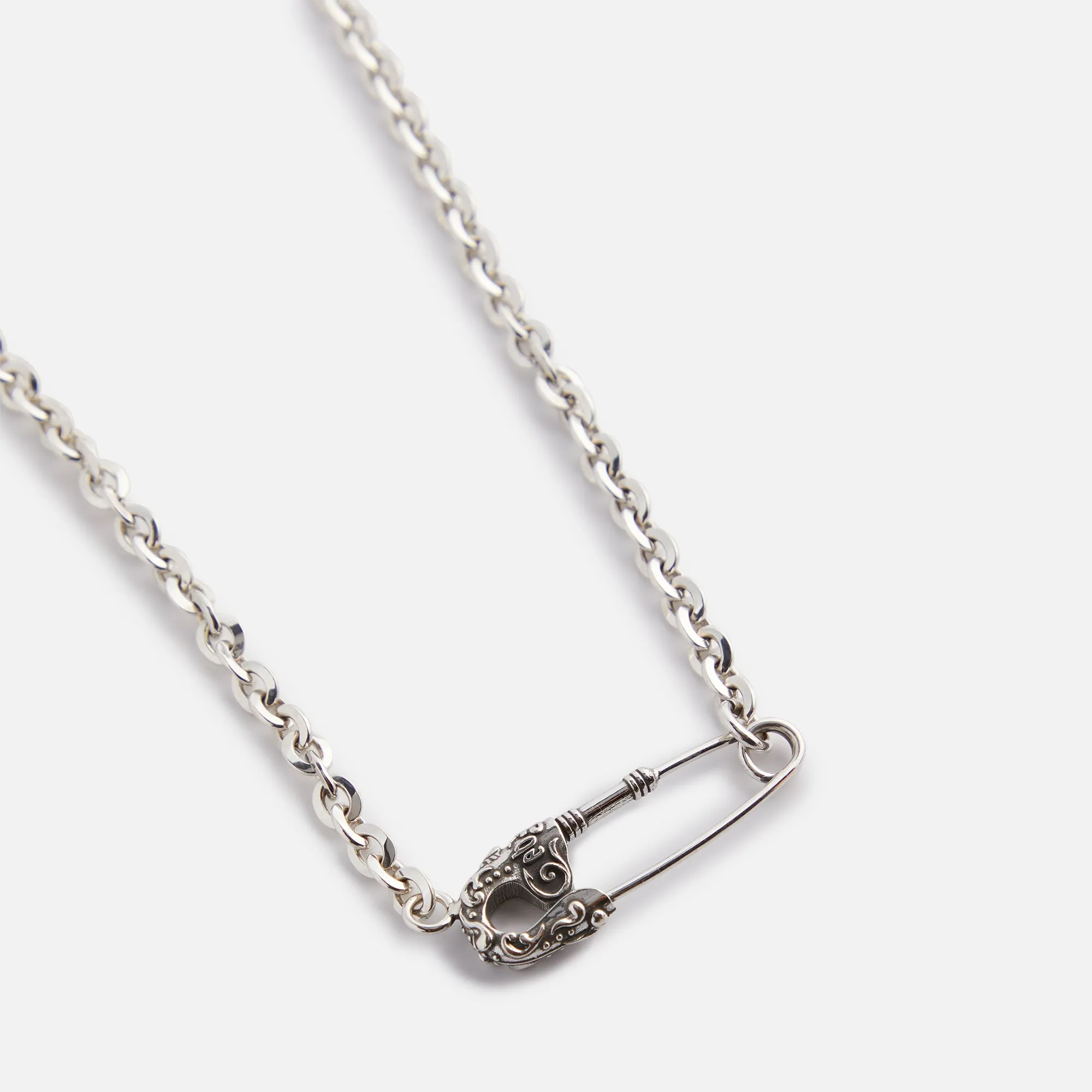 Emanuele Bicocchi Arabesque Safety Pin Necklace Large - Silver sold by Kith product image thumbnail 2