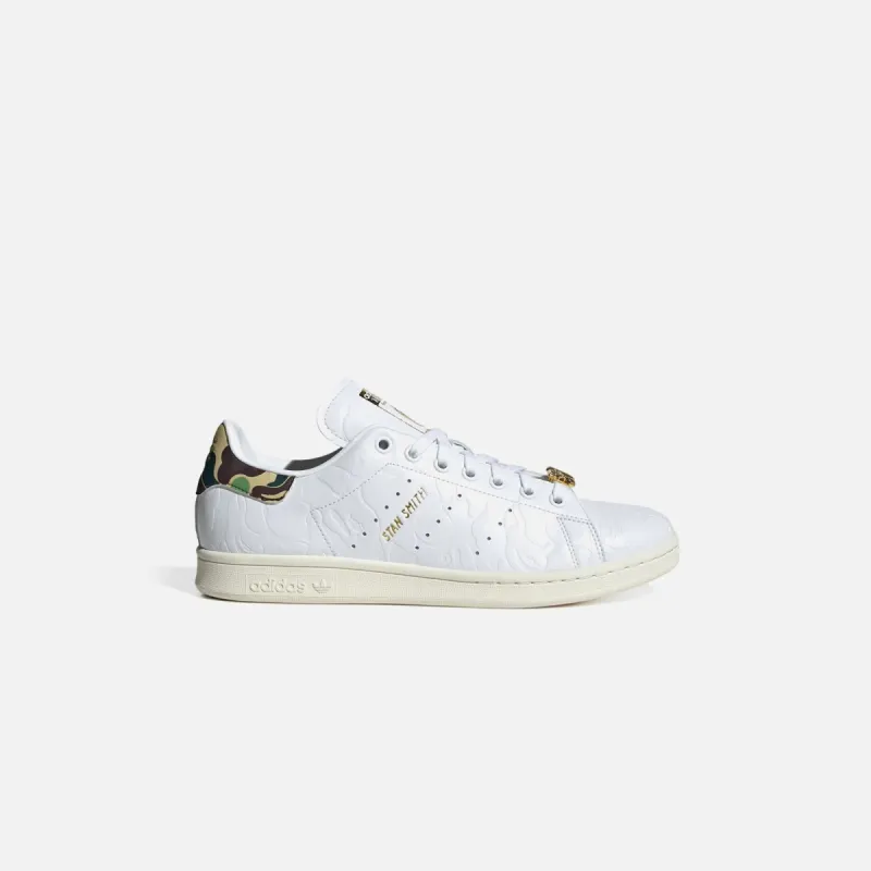 adidas x Bape Stan Smith - Cloud White / Cloud White / Off White sold by Kith