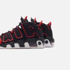 Nike Air More Uptempo `96 Black / White / University Red GS sold by Kith