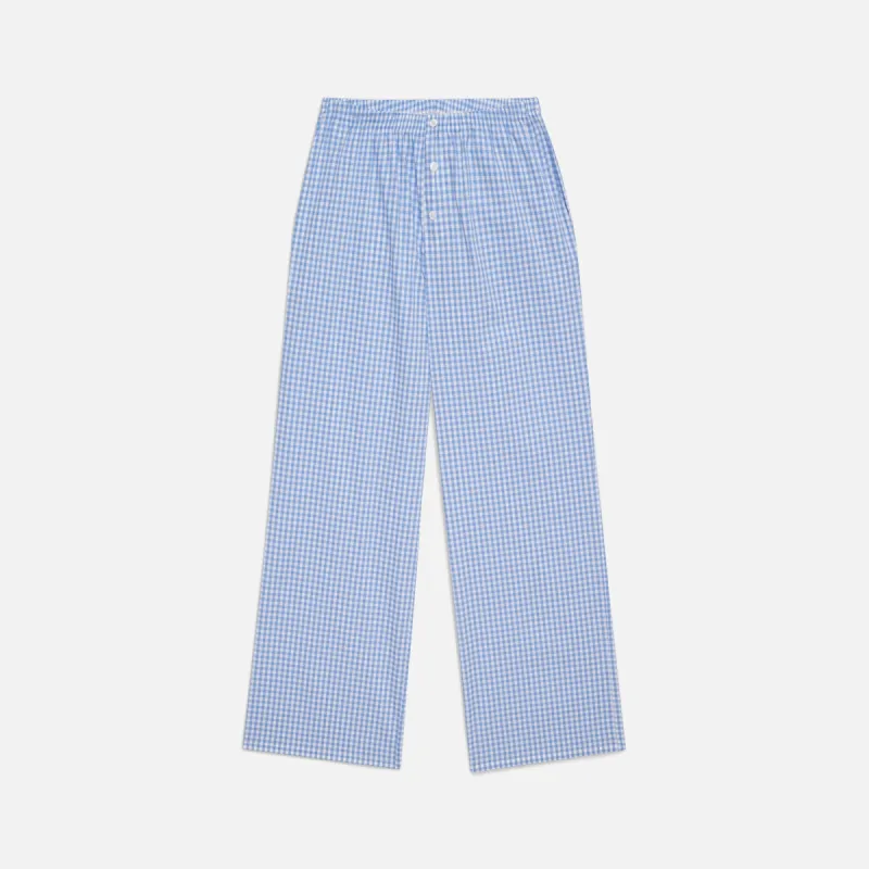 Frankies Bikinis Raleigh Poplin Pant - Cloud Gingham sold by Kith