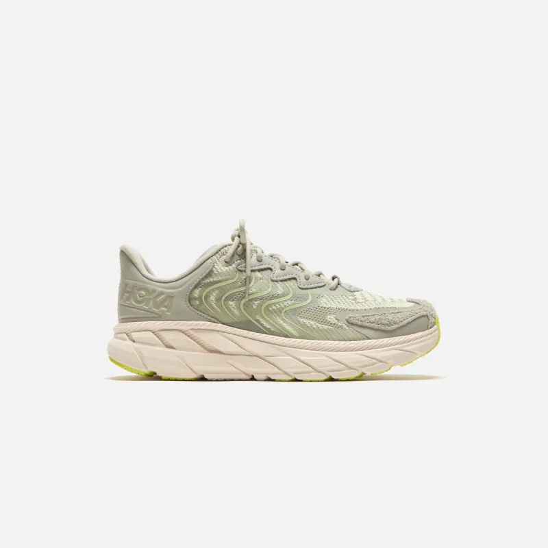 HOKA One One Clifton LS - Barely / Oat Milk sold by Kith