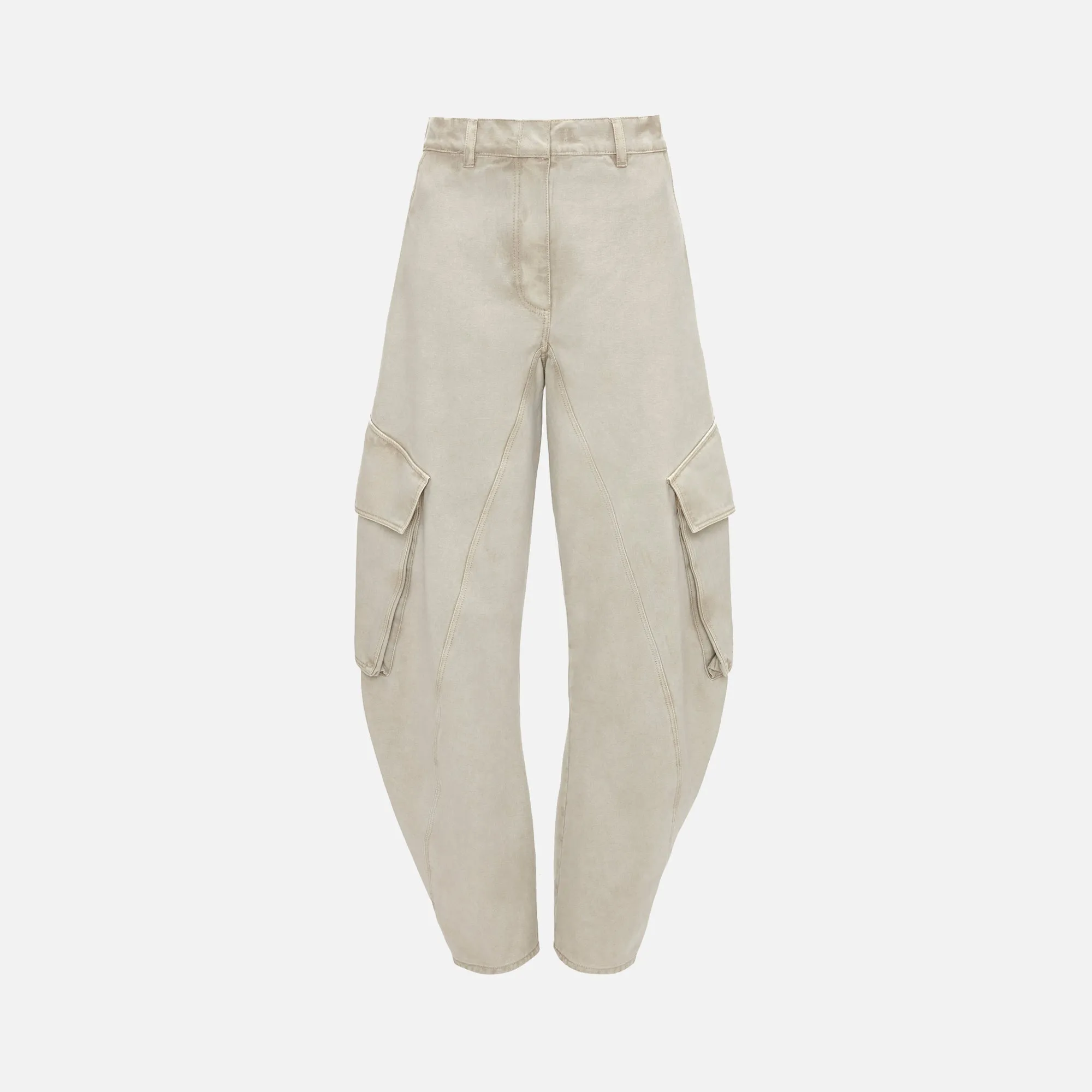 JW Anderson Twisted Cargo Trousers - Chalk sold by Kith