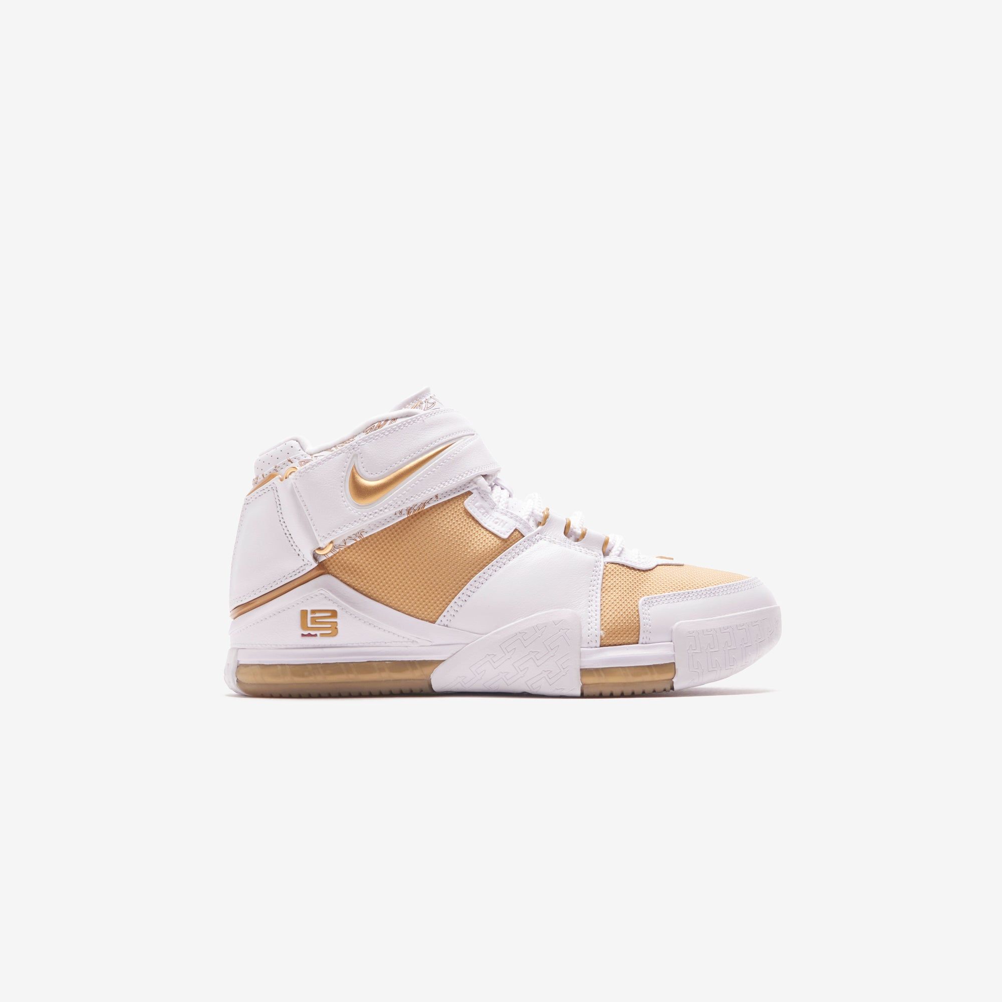 Nike Zoom Lebron II - White / Metallic Gold / Varsity Crimson sold by Kith