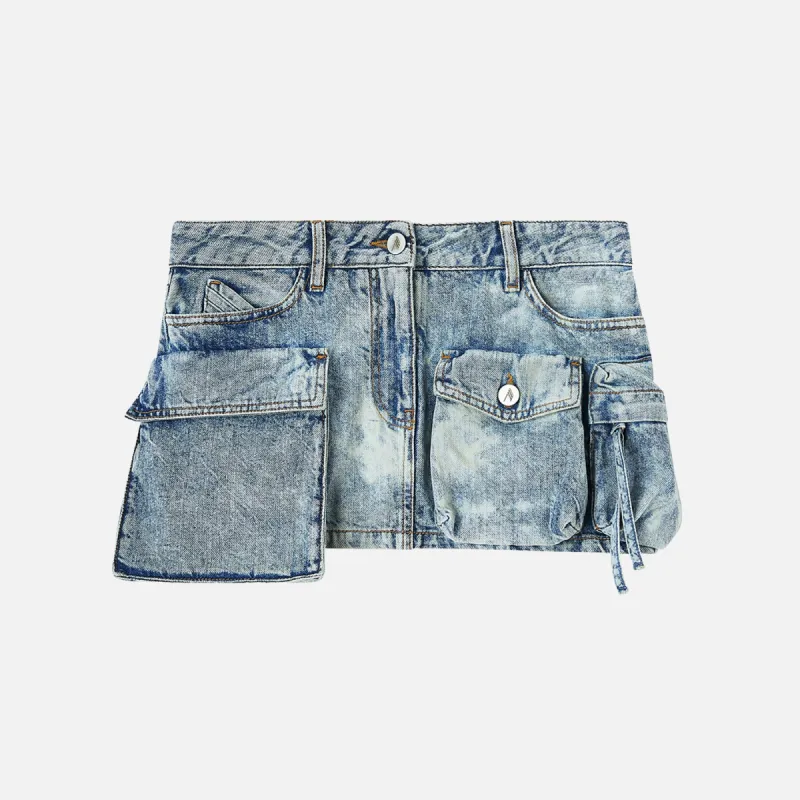The Attico Fay Mini Skirt - Blue Bleach made by The Attico
