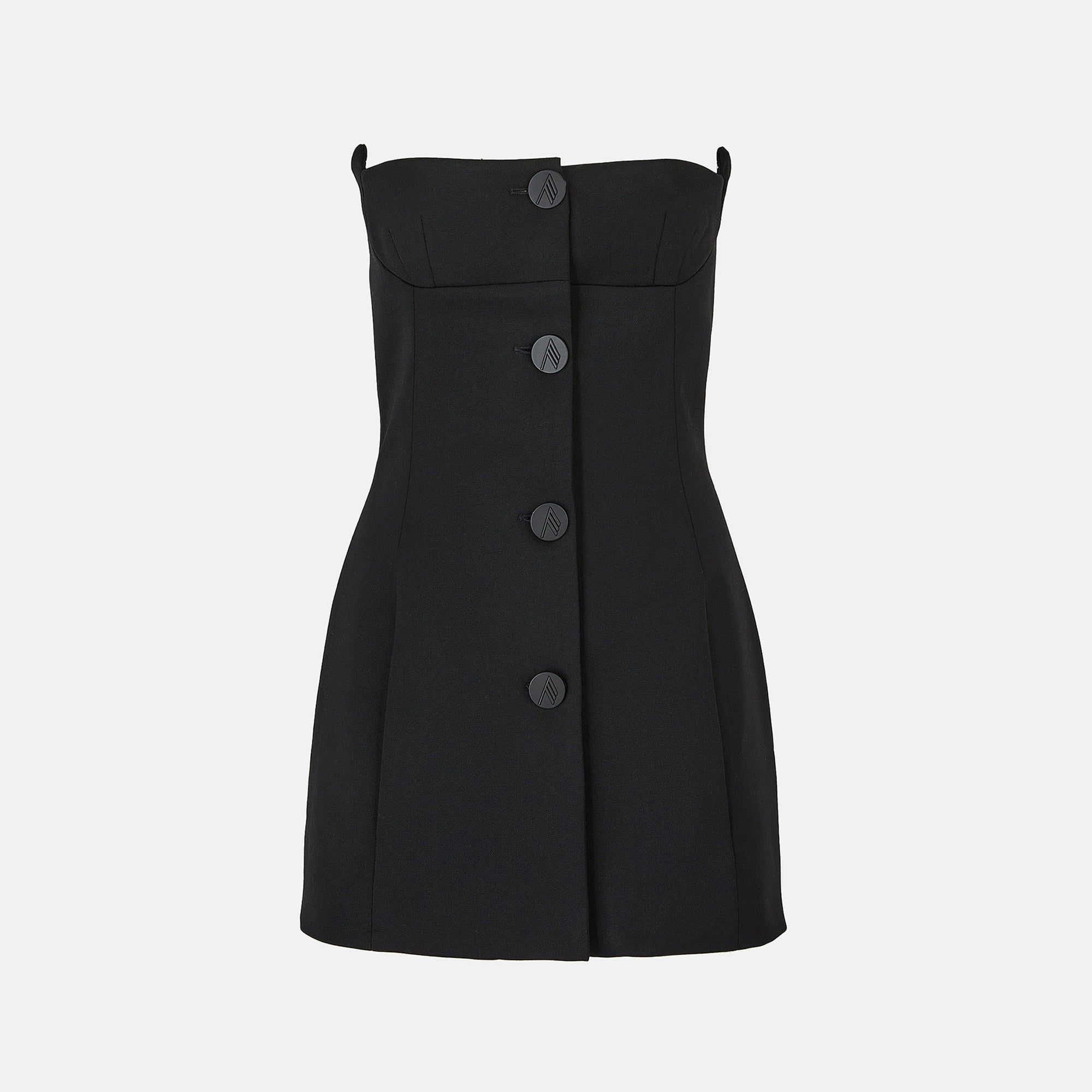 The Attico Bustier Mini Dress - Black sold by Kith