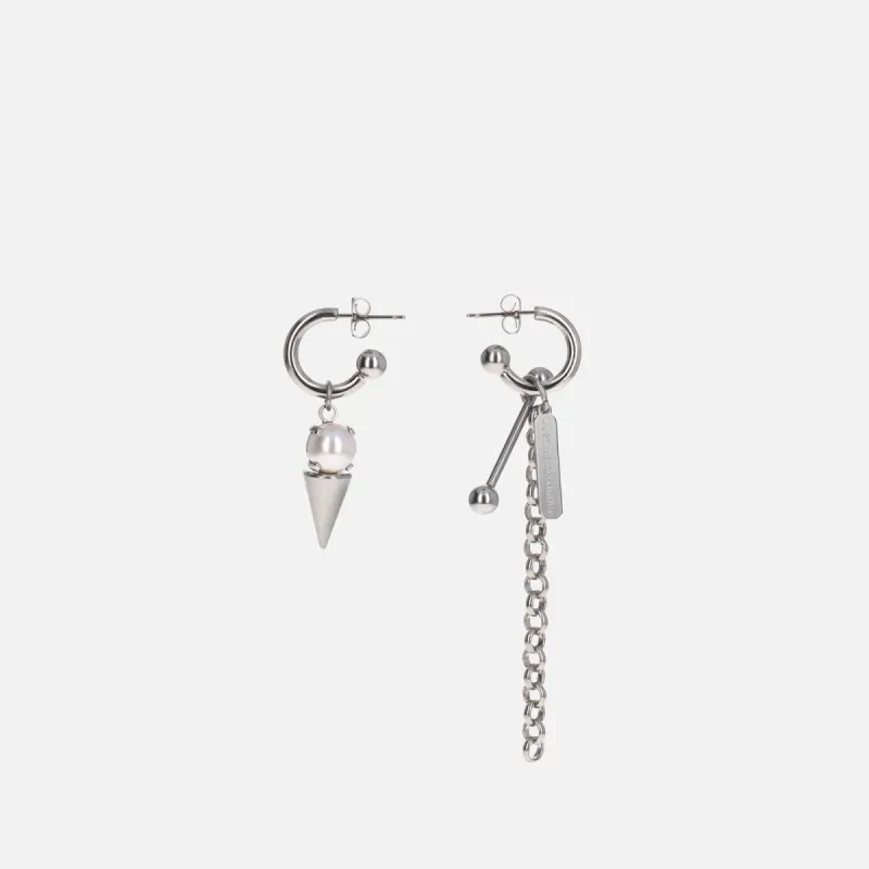 Justine Clenquet Lucy Earrings - Palladium sold by Kith