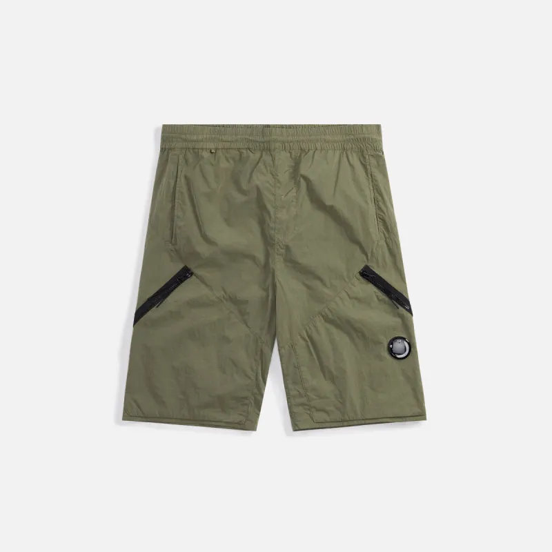 CP Company Chrome-R Zipped Shorts - Bronze Green sold by Kith