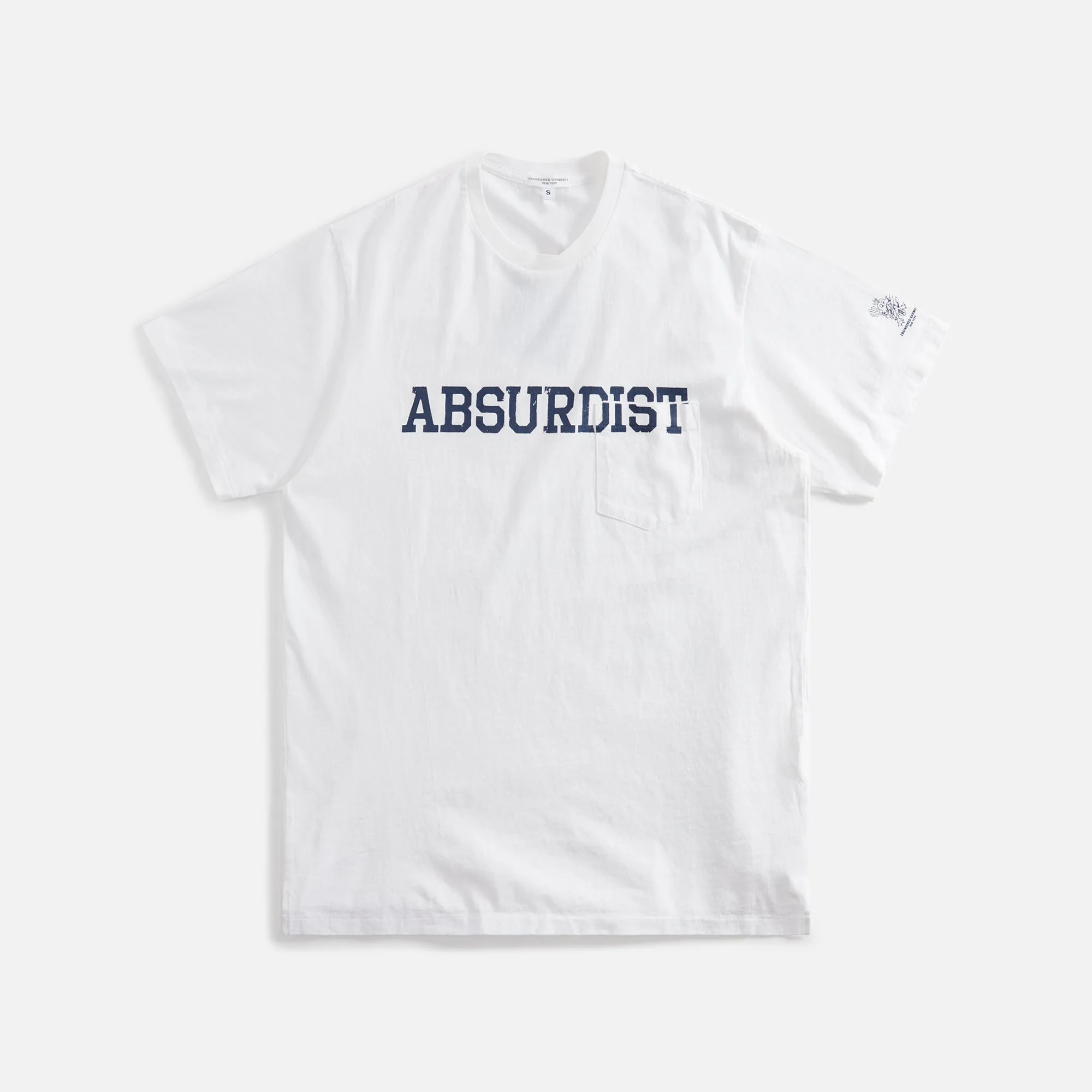 Engineered Garments Printed Cross Crew Neck Tee - White sold by Kith