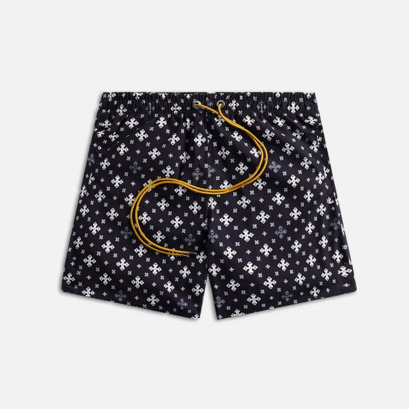 Rhude Cross Bandana Swim Short - Black / White sold by Kith