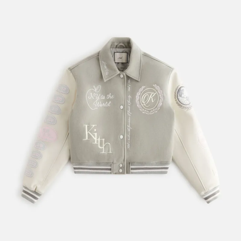 Kith Women Campbell Cropped Varsity Jacket - Culver sold by Kith
