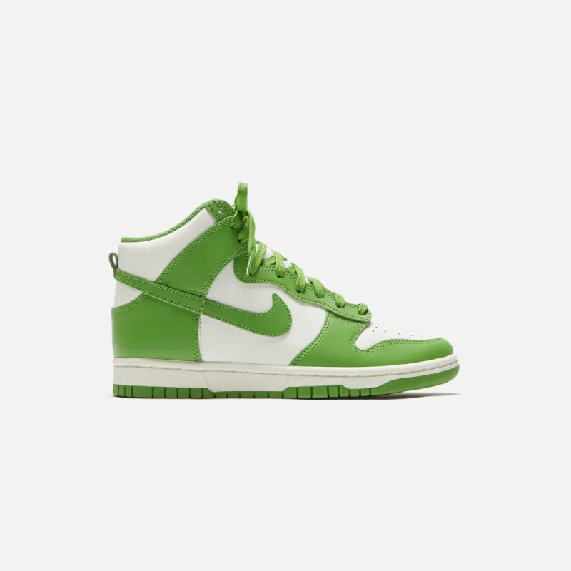 Nike WMNS Nike Dunk High - Chlorophyll / Chlorophyll / Sail sold by Kith