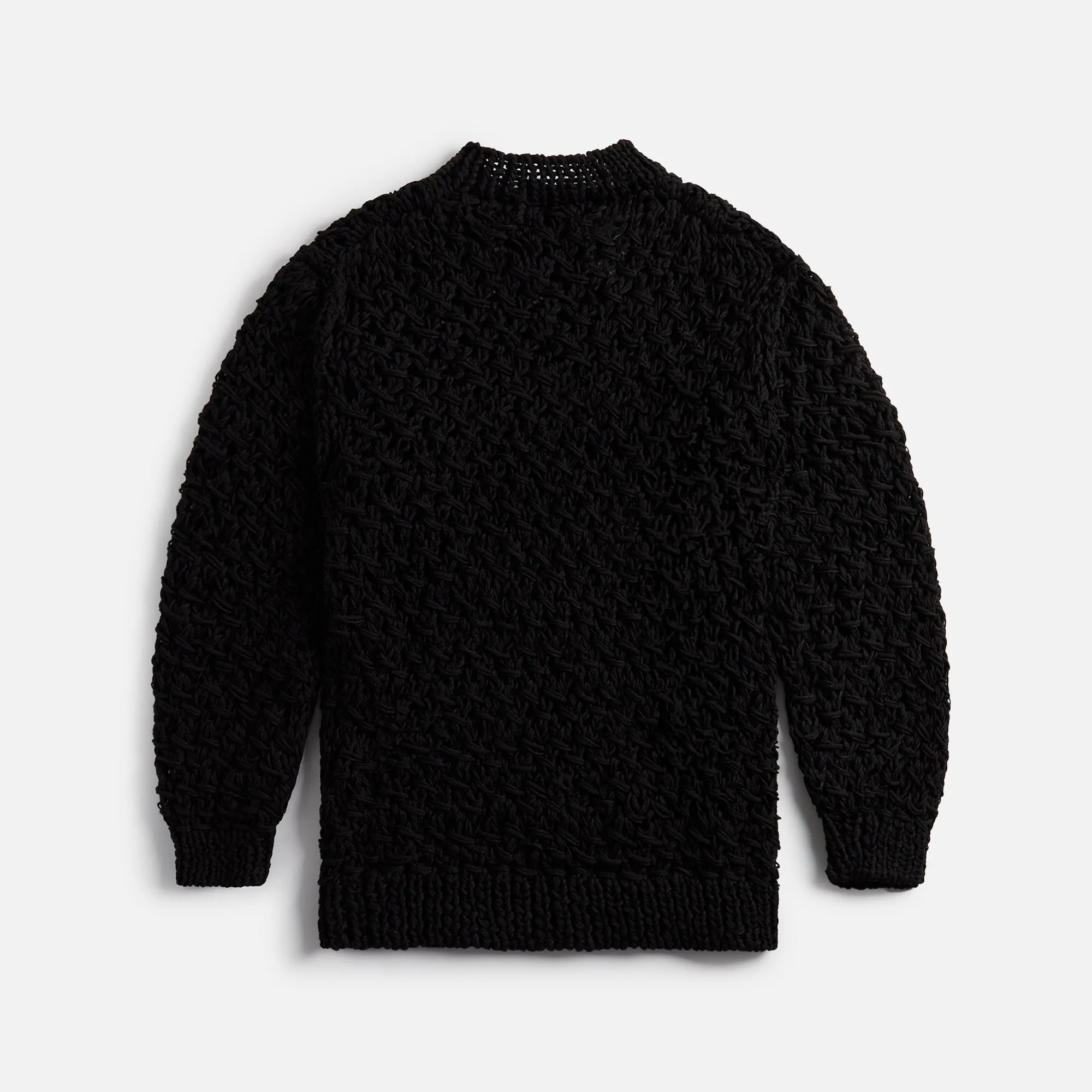 Junya Watanabe MAN Hand Knit Mesh Crewneck Sweater - Black sold by Kith product image thumbnail 2