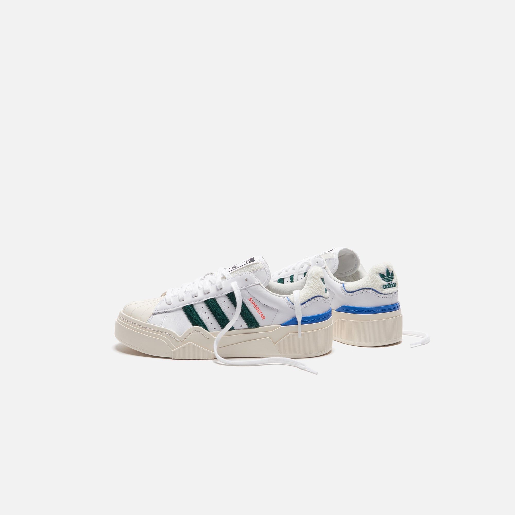 adidas WMNS Superstar Bonega 2B - Footwear White / Dark Green / Bright Royal sold by Kith product image thumbnail 4