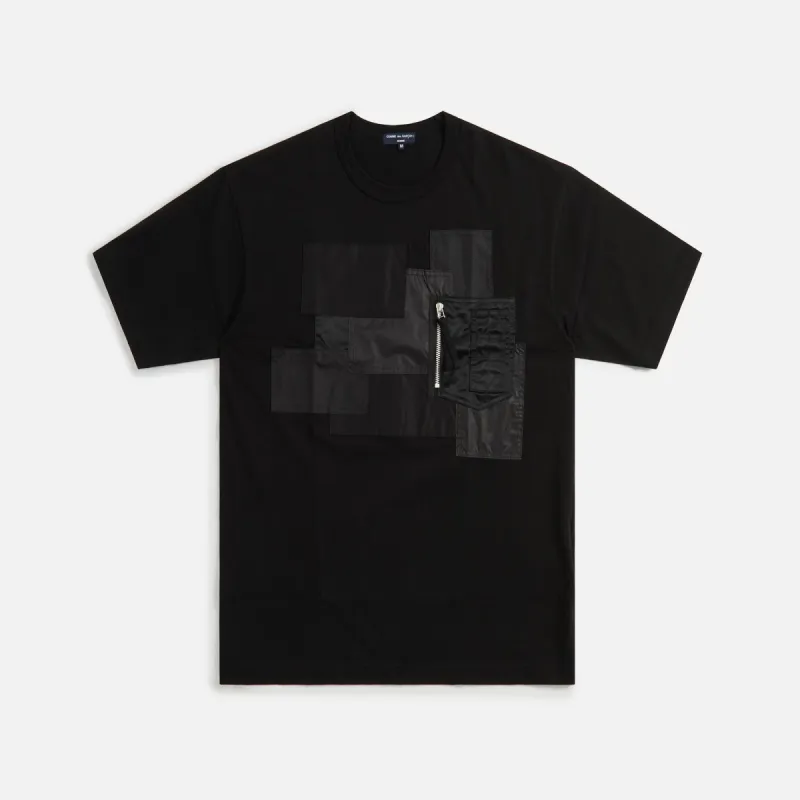 CDG Homme Patchwork Tee - Black sold by Kith