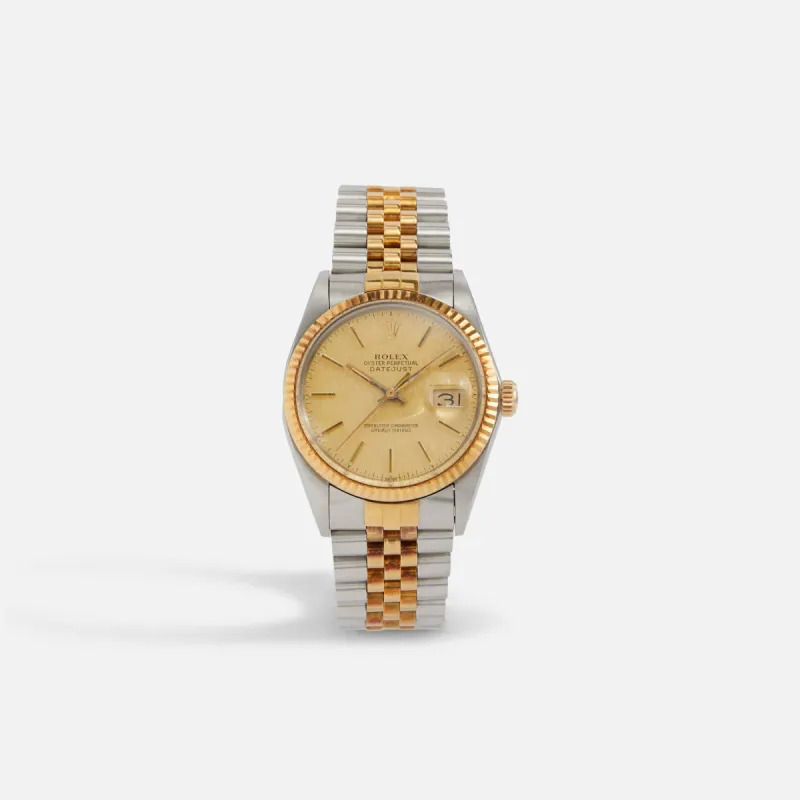 Wind Vintage Rolex Two-Tone Datejust Reference 16013 - Linen Dial sold by Kith