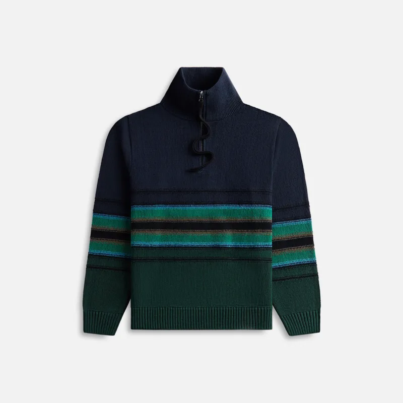 Craig Green Tape Knit Polo - Navy Green / Multi sold by Kith