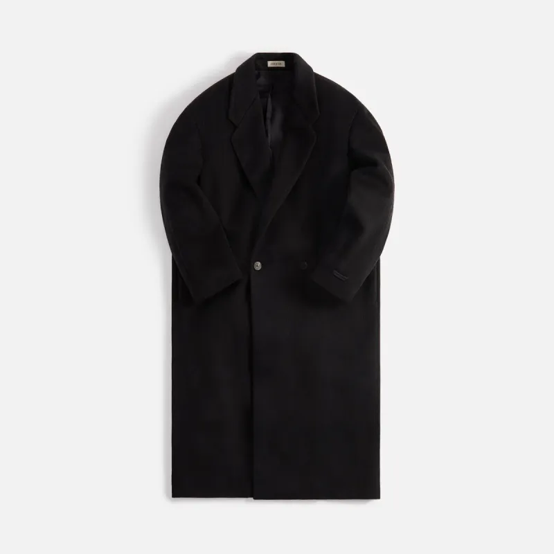 Fear of God Eternal Wool Overcoat - Black Heather sold by Kith